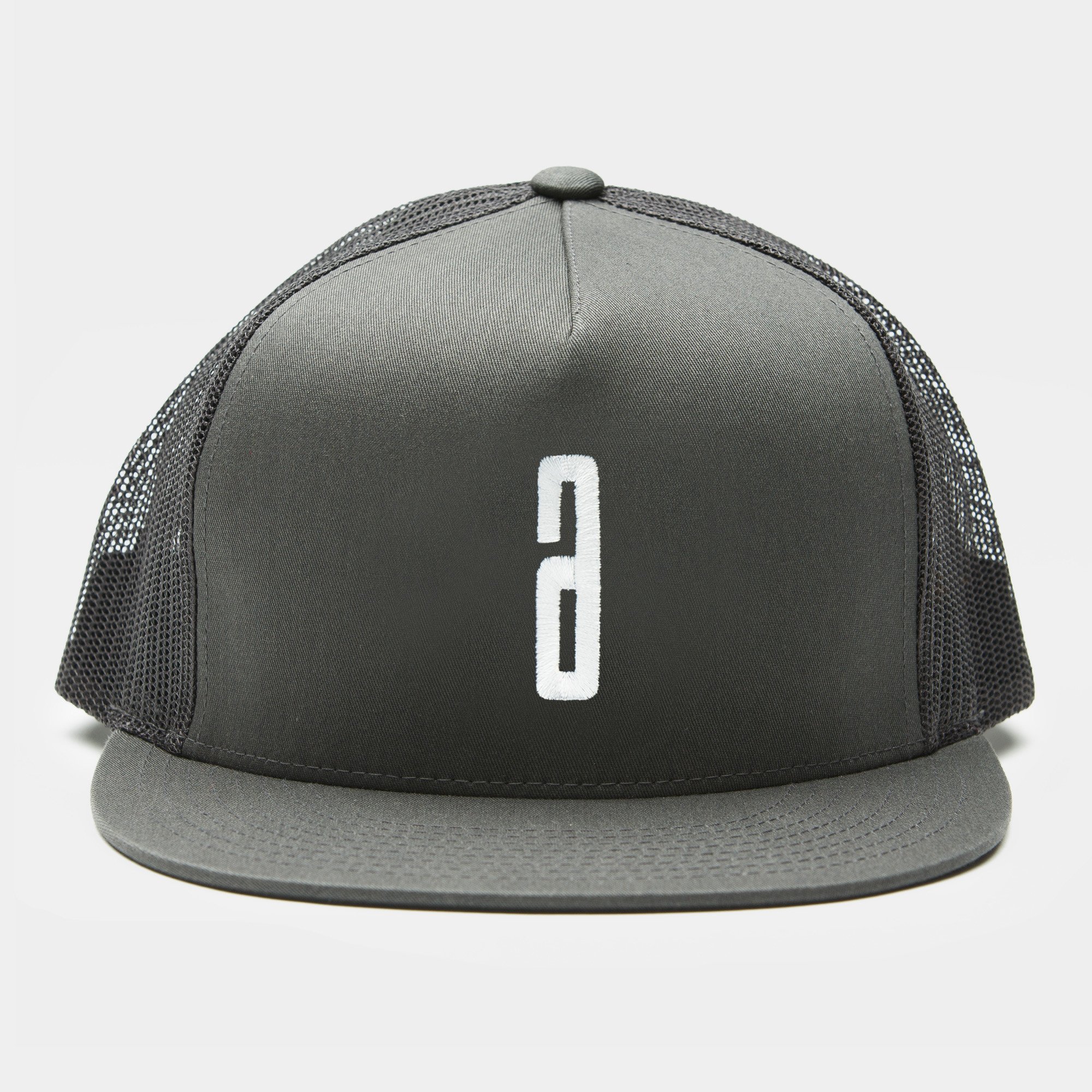 Trucker Cap Embroidery A  - Grey / White