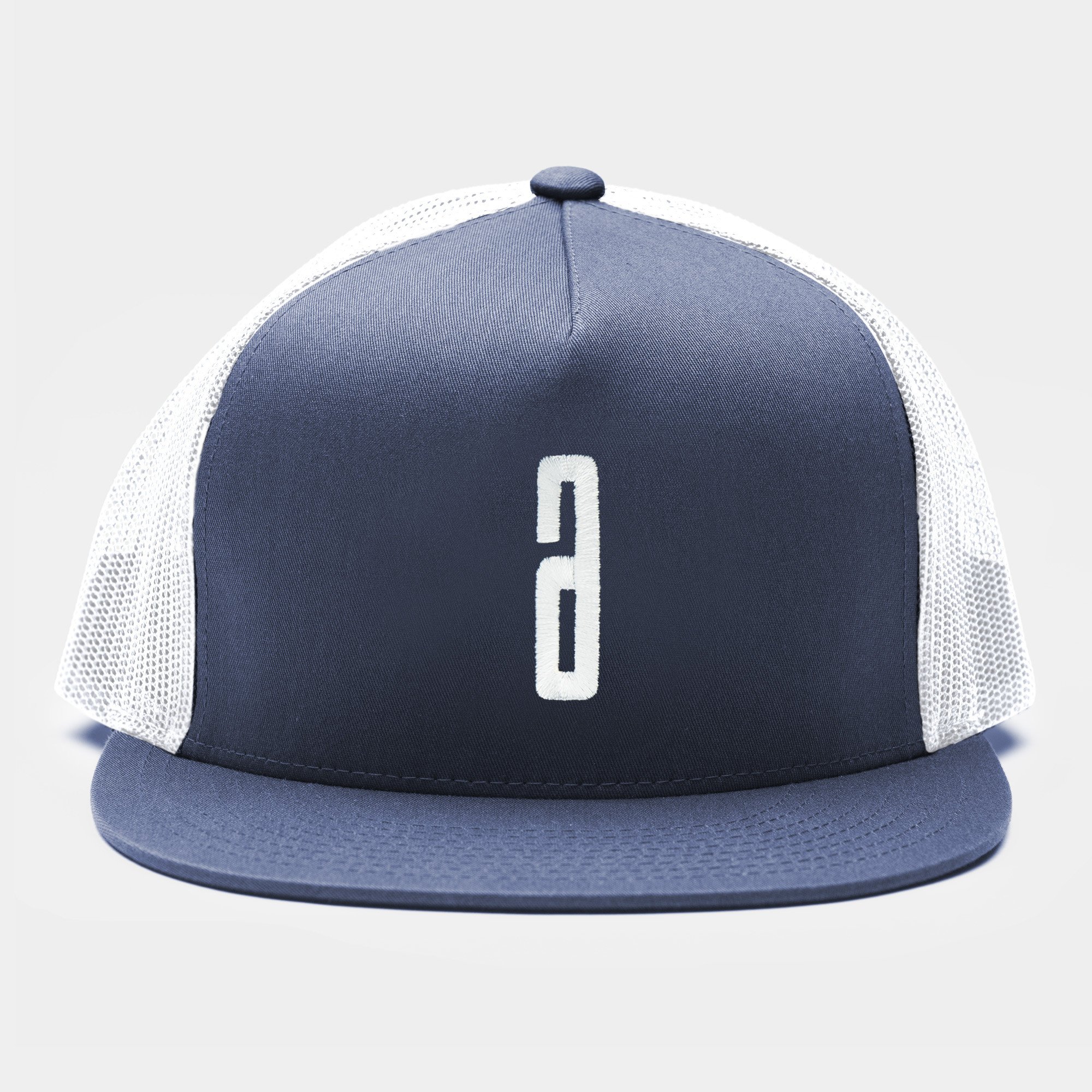 Trucker Cap Embroidery A  - Navy / White