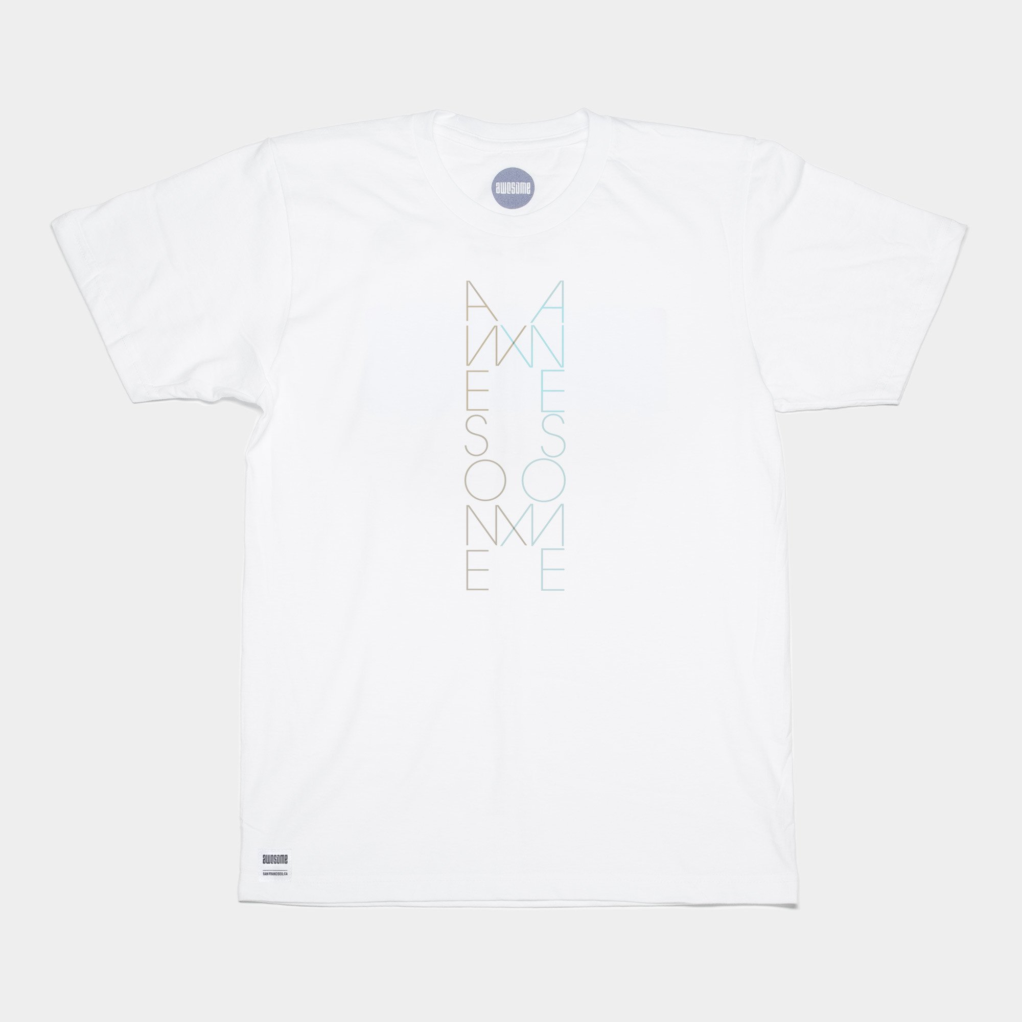 Awesome T-shirt Double Logo - White