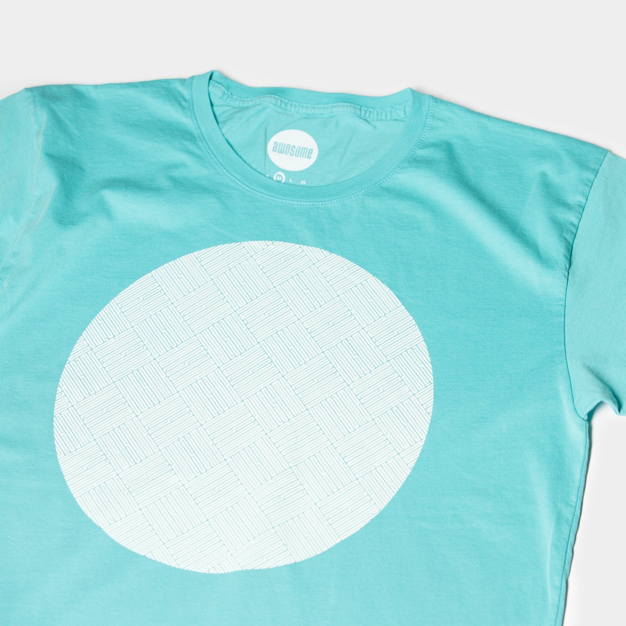 Awesome T-shirt Pattern Circle - Turquoise