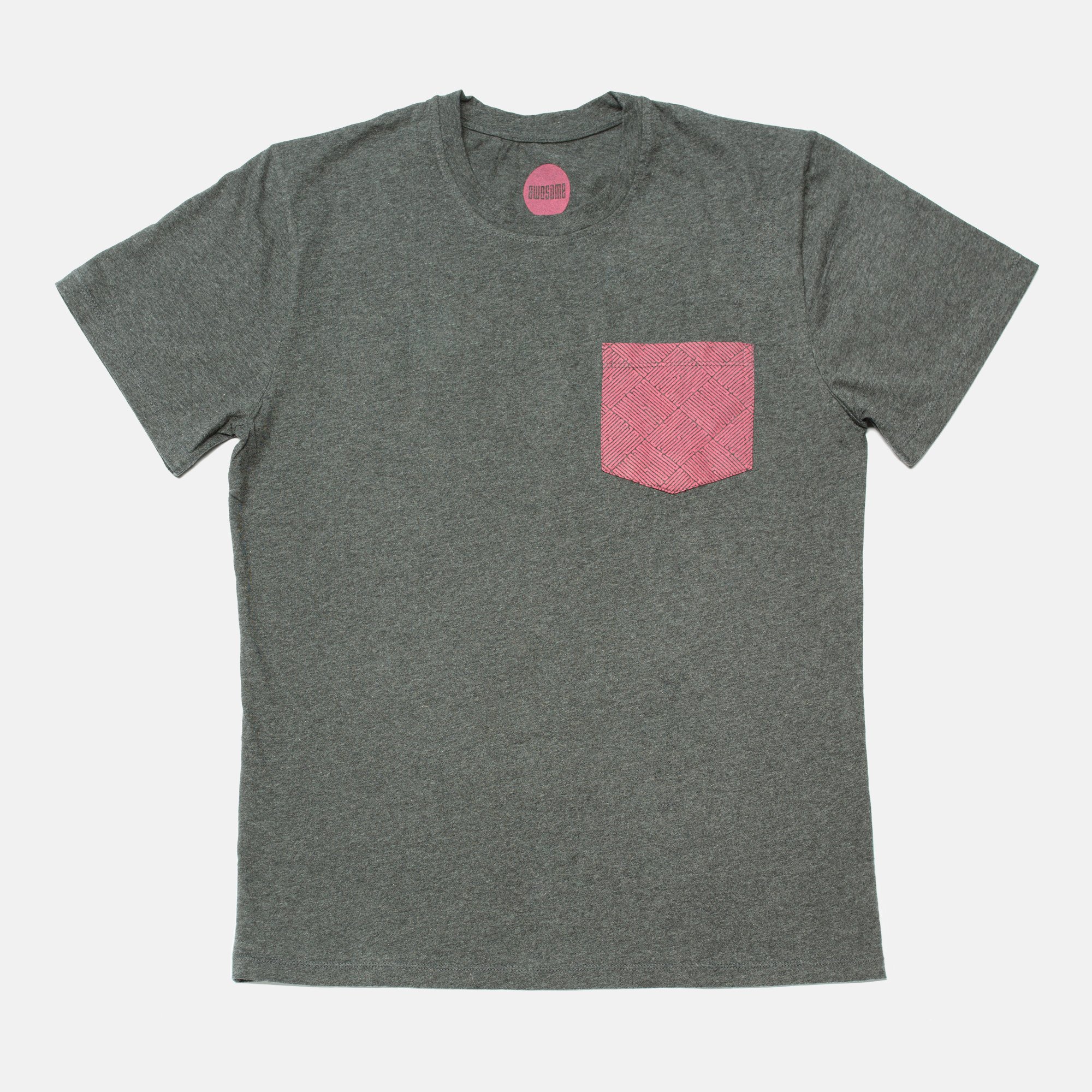 Awesome T-shirt Pattern Pocket - Asphalt / Magenta